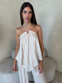 Stripe Halter Top & Pant Set