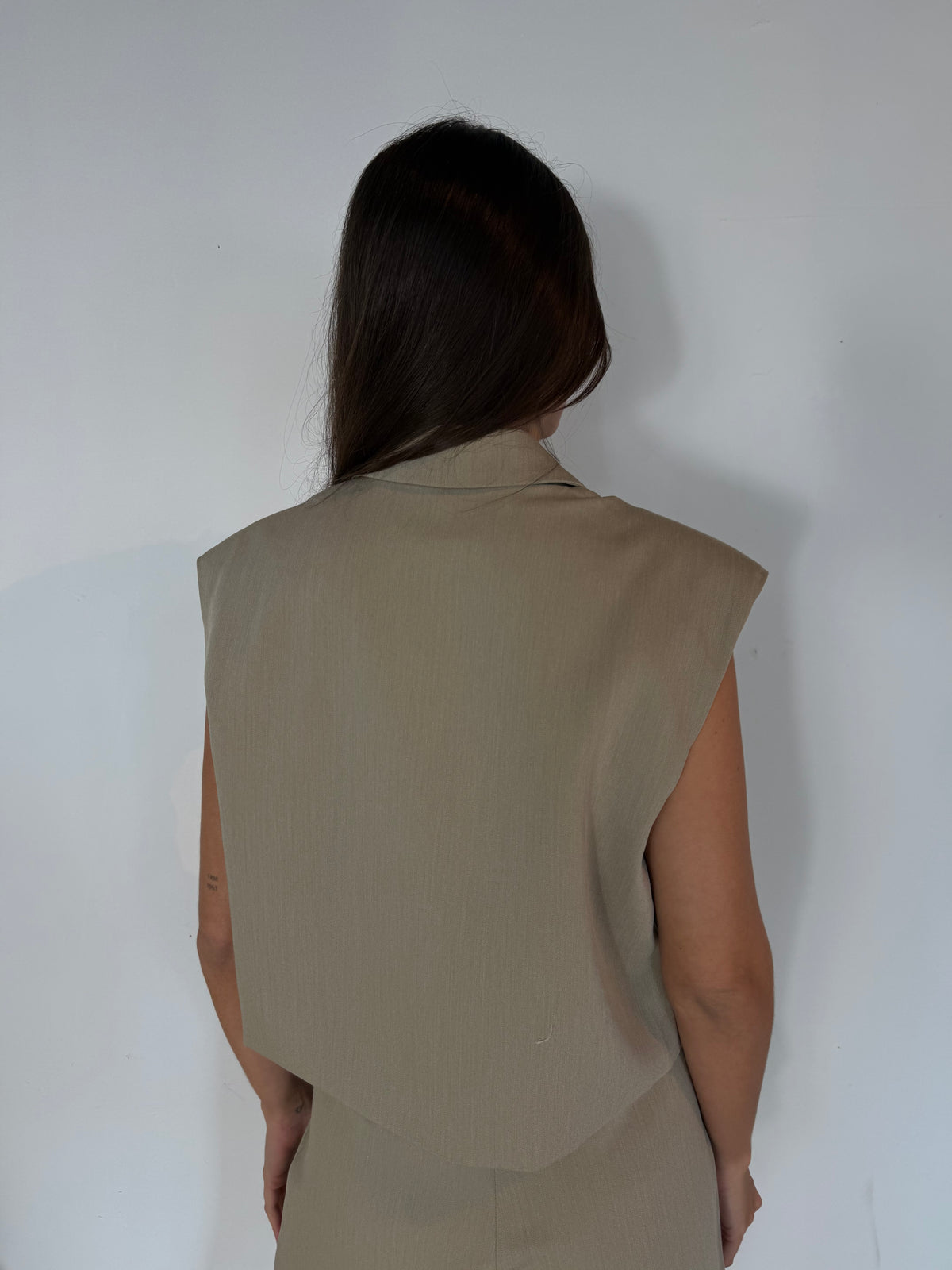Mocha Crop Vest & Short Set