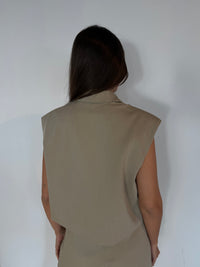 Mocha Crop Vest & Short Set