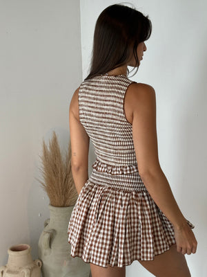 Checkered Smocked Set