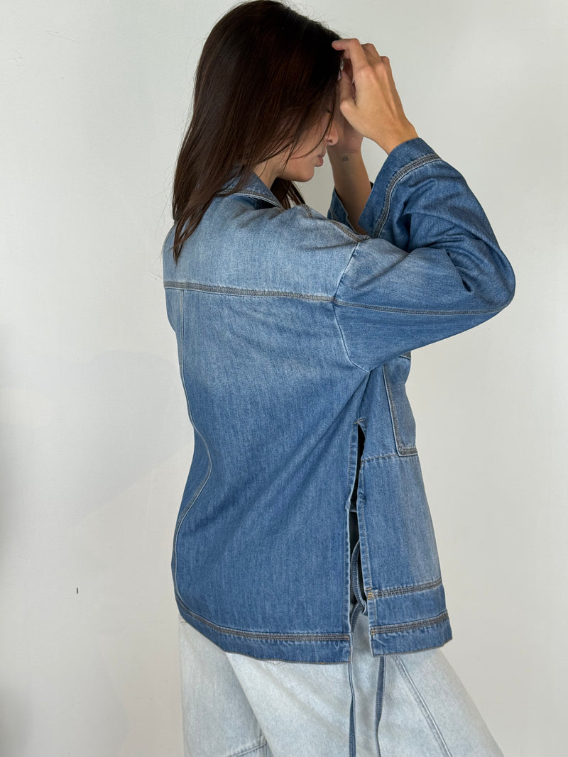 Denim Open Side Jacket