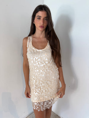 Sequins Ivory Dress