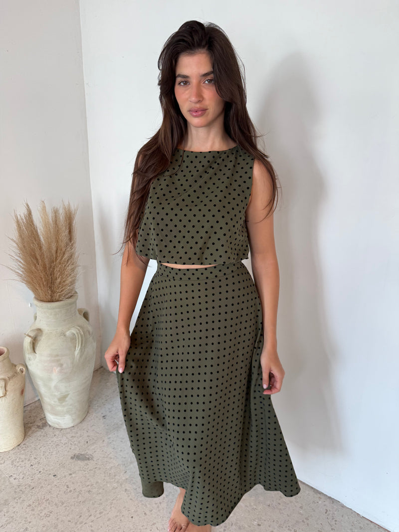 Olive Polka Set