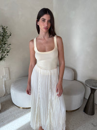 Ivory Lace Maxi Skirt