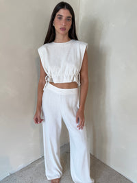 Oatmeal Crop Top & Pant Set