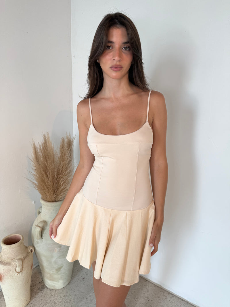 Solid Flare Mini Dress