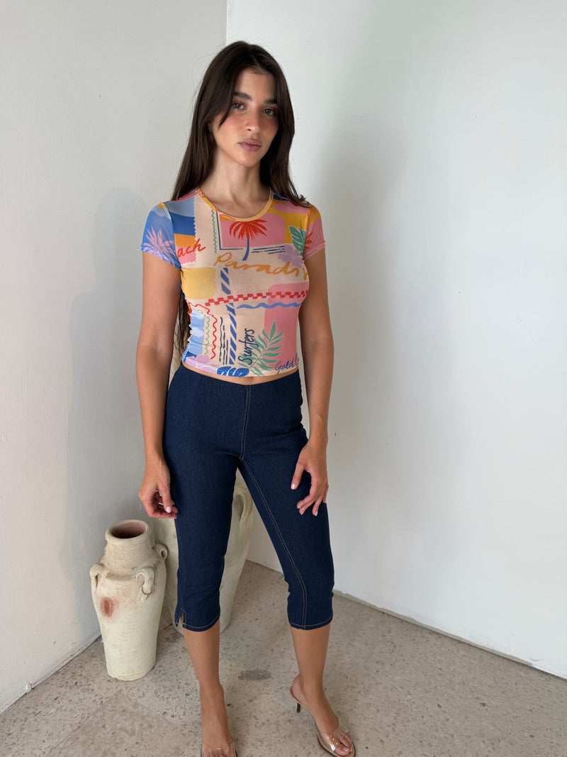 Penelope Denim Capri Pants