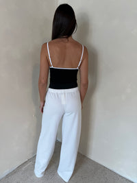 Waistband Wide Leg Sweatpants