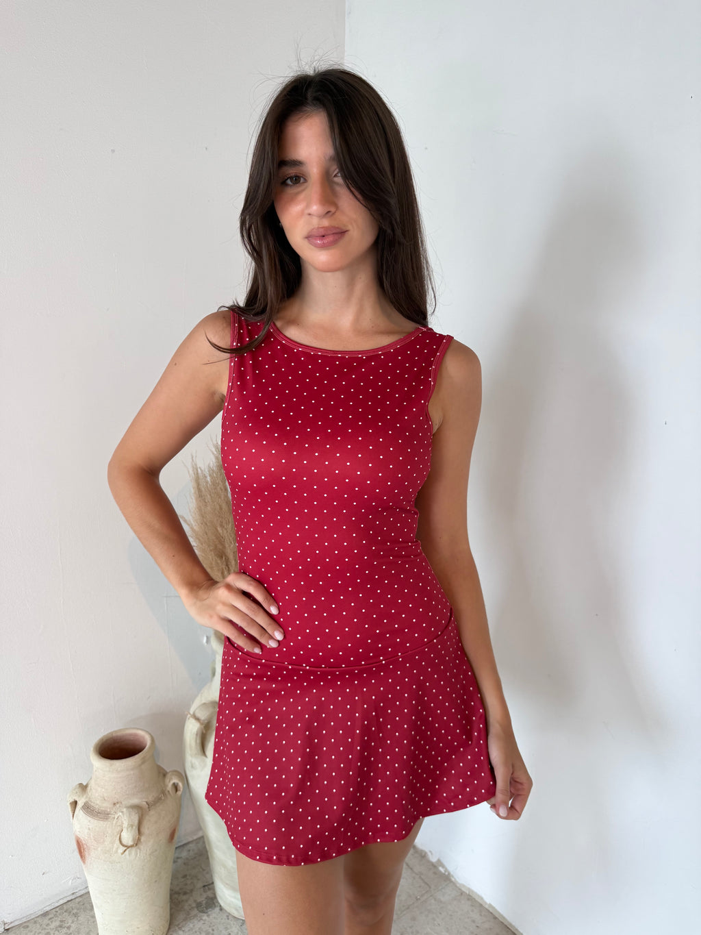 Polka Mini Sporty Dress