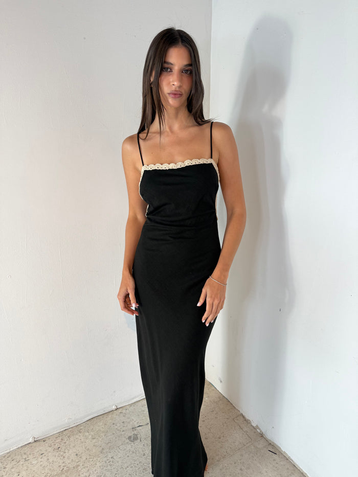 Black Maxi Knitted Dress