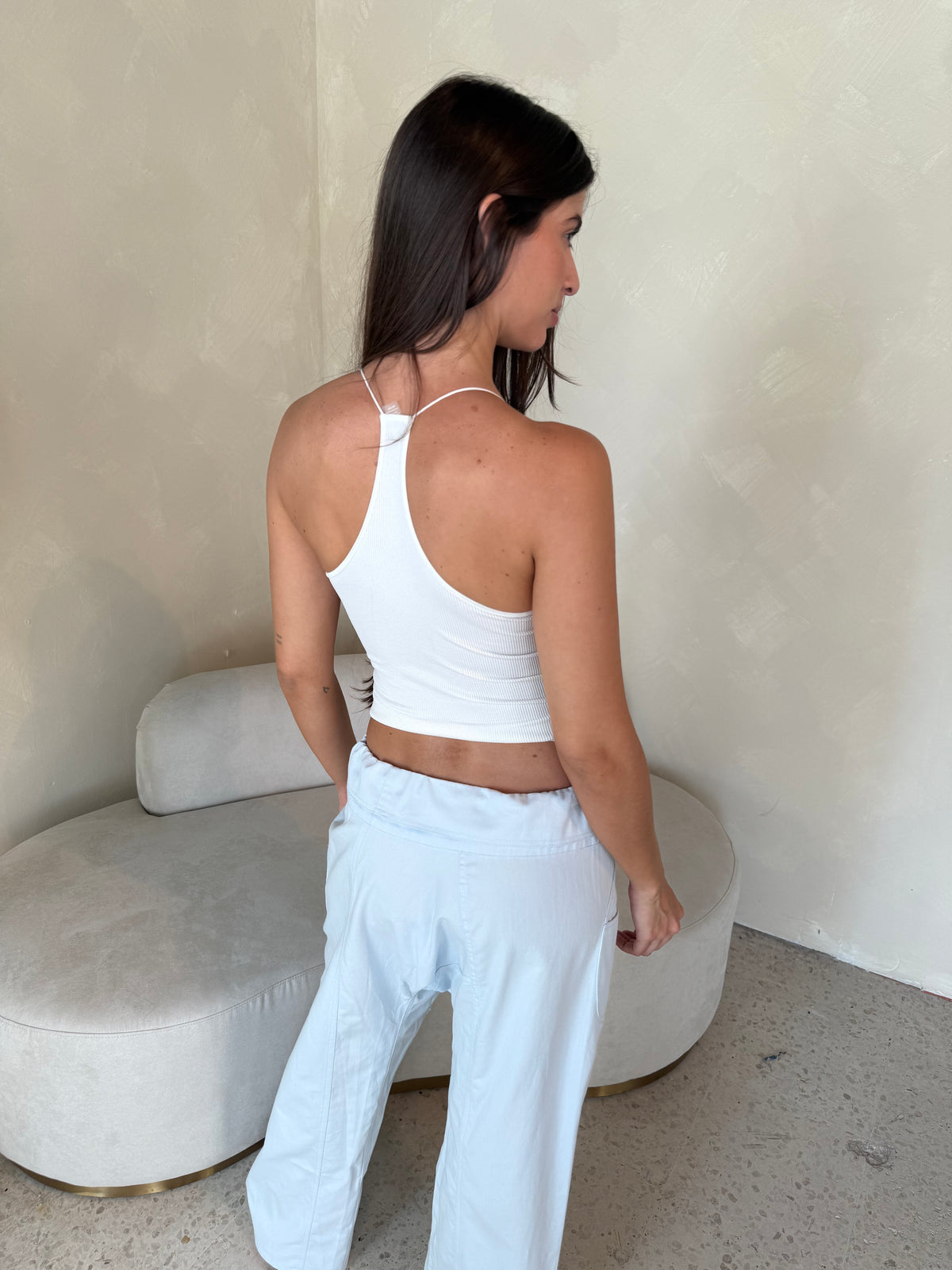 Sky Blue Foldover Pants