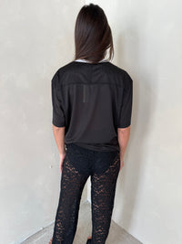 Sheer Black Lace Pants