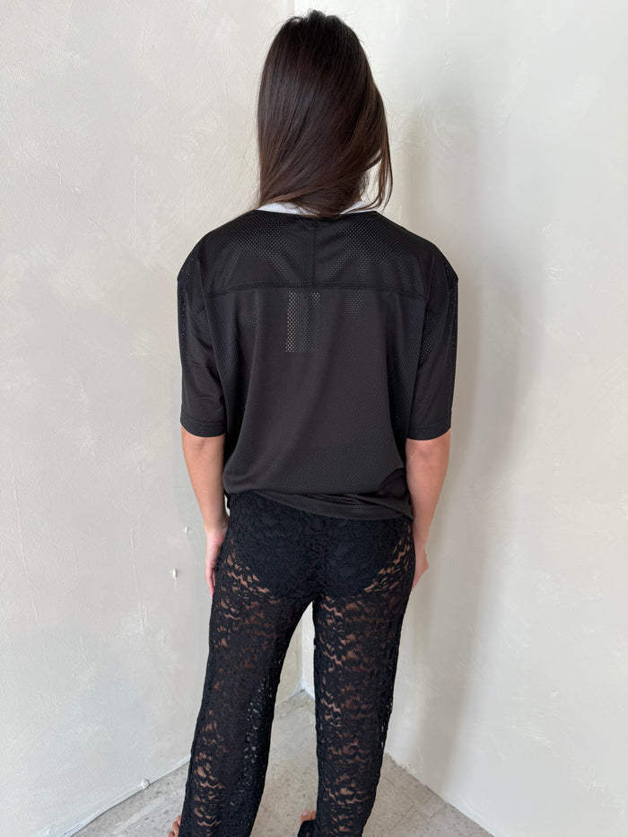 Sheer Black Lace Pants