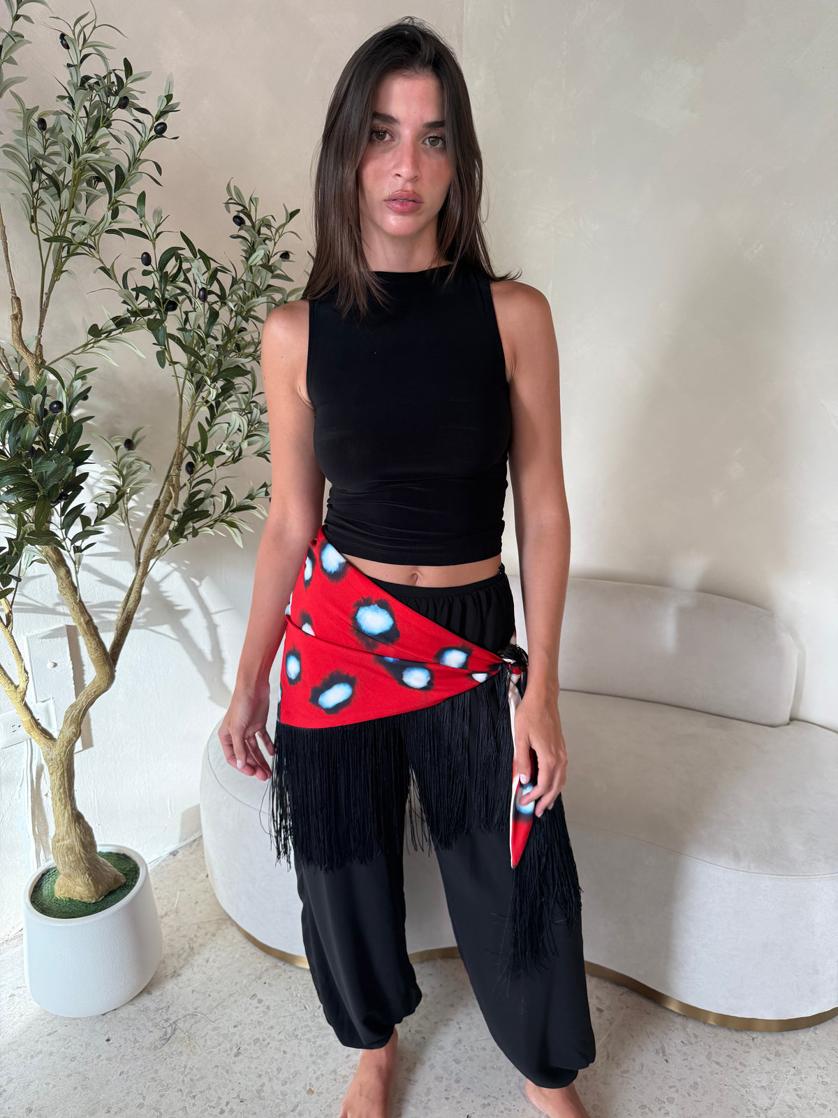 Polka Dot Fringe Sarong