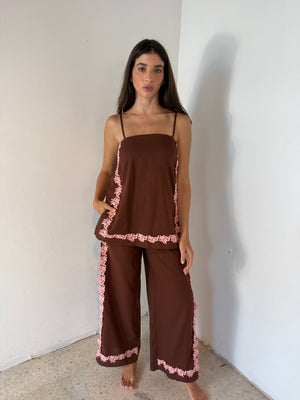 Choco Top & Pants Set