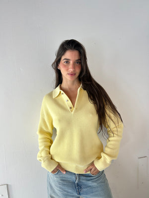 LS Collar Button Top