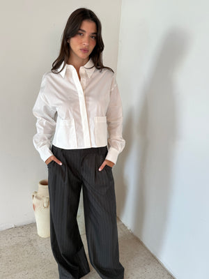 Charcoal Stripe Pants