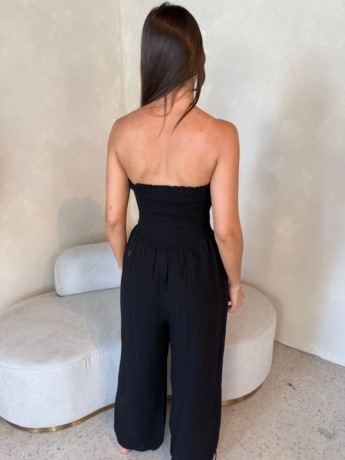 Black Gauze Jumpsuit