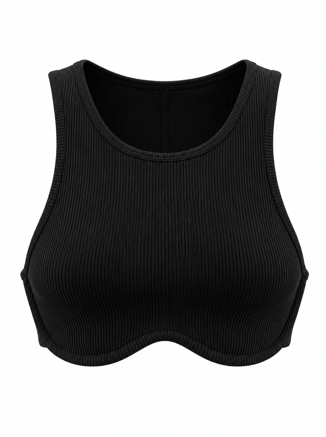 CENTER WIRE CUP DETAIL SHORT TANK BRA