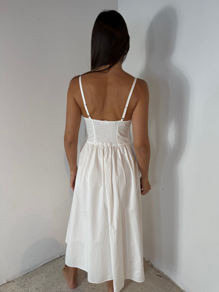 Button Front Cami Midi Dress