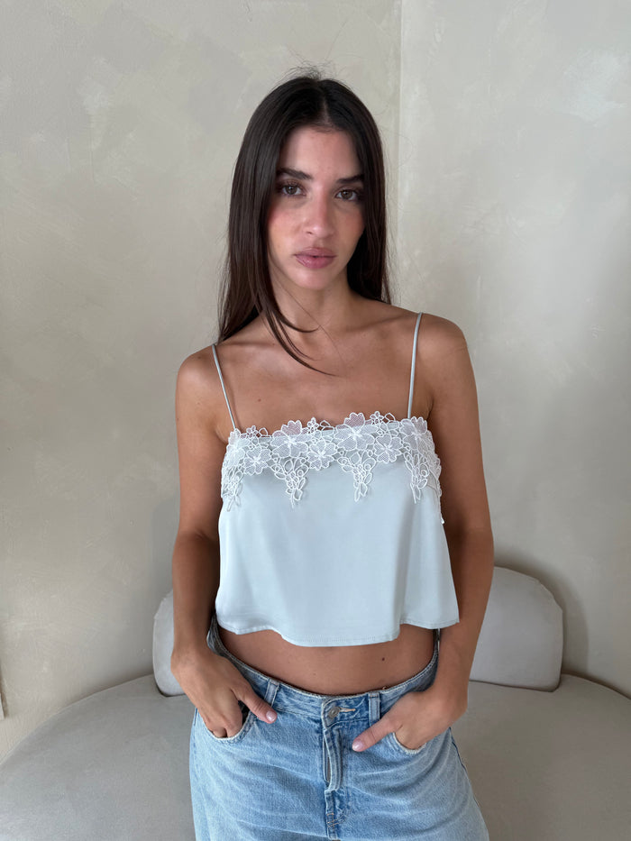 Mint Strappy Top