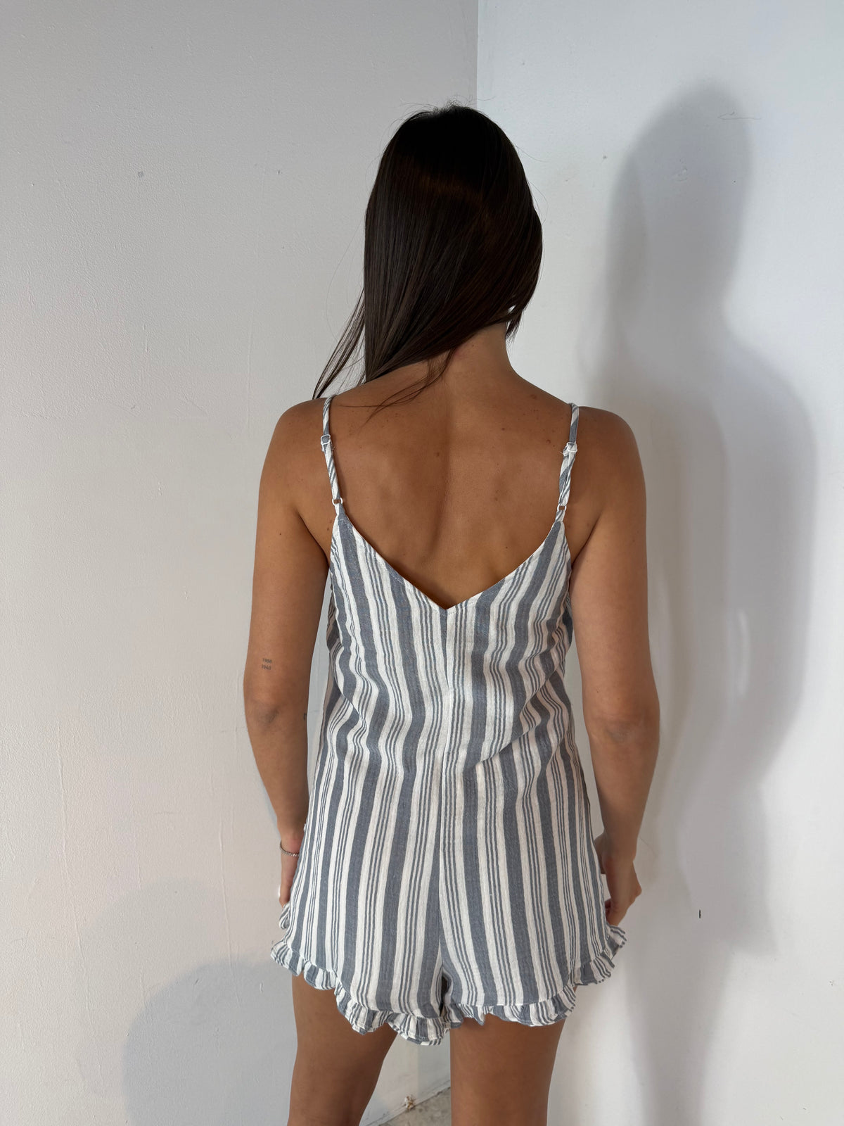 Stripe Gauze Romper