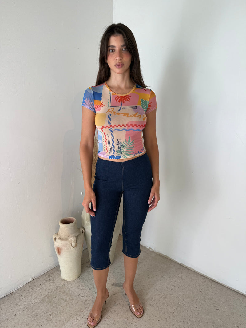 Penelope Denim Capri Pants