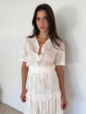 Eyelet Maxi Dress