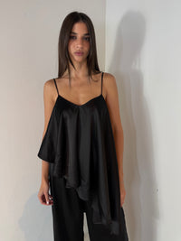 Satin Ruffle Top & Pant Set