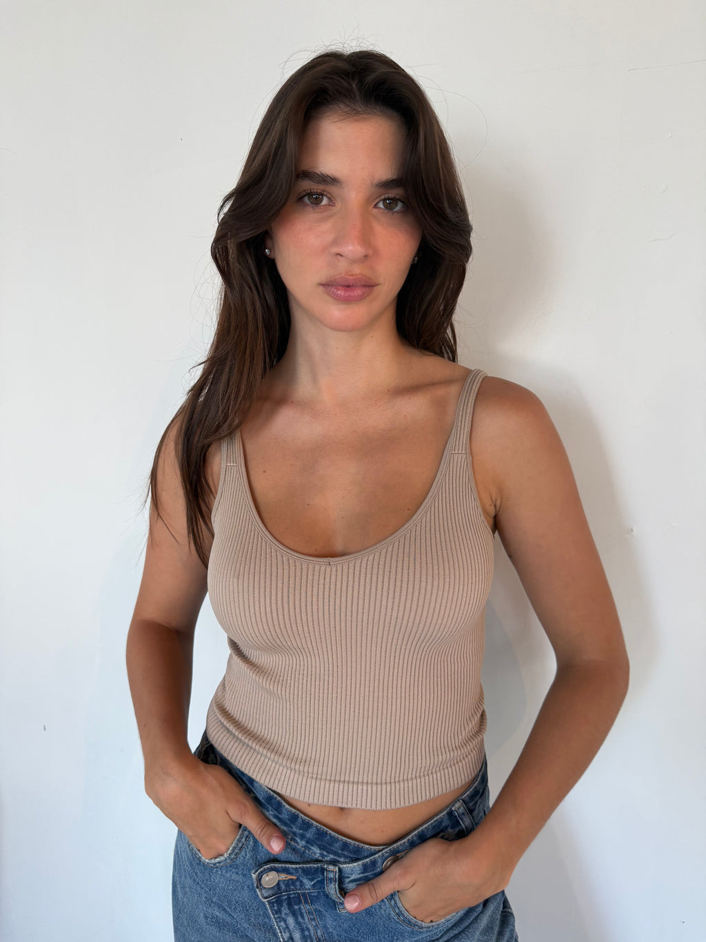 Taupe Ribbed One Size