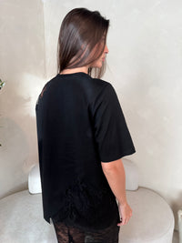 Asymmetric Lace Mix Top