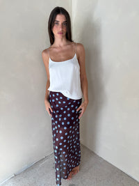 Polka Sheer Mesh Skirt