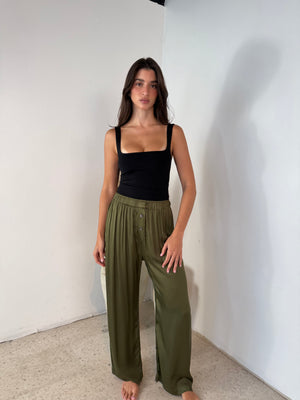 Satin Elastic Joggers