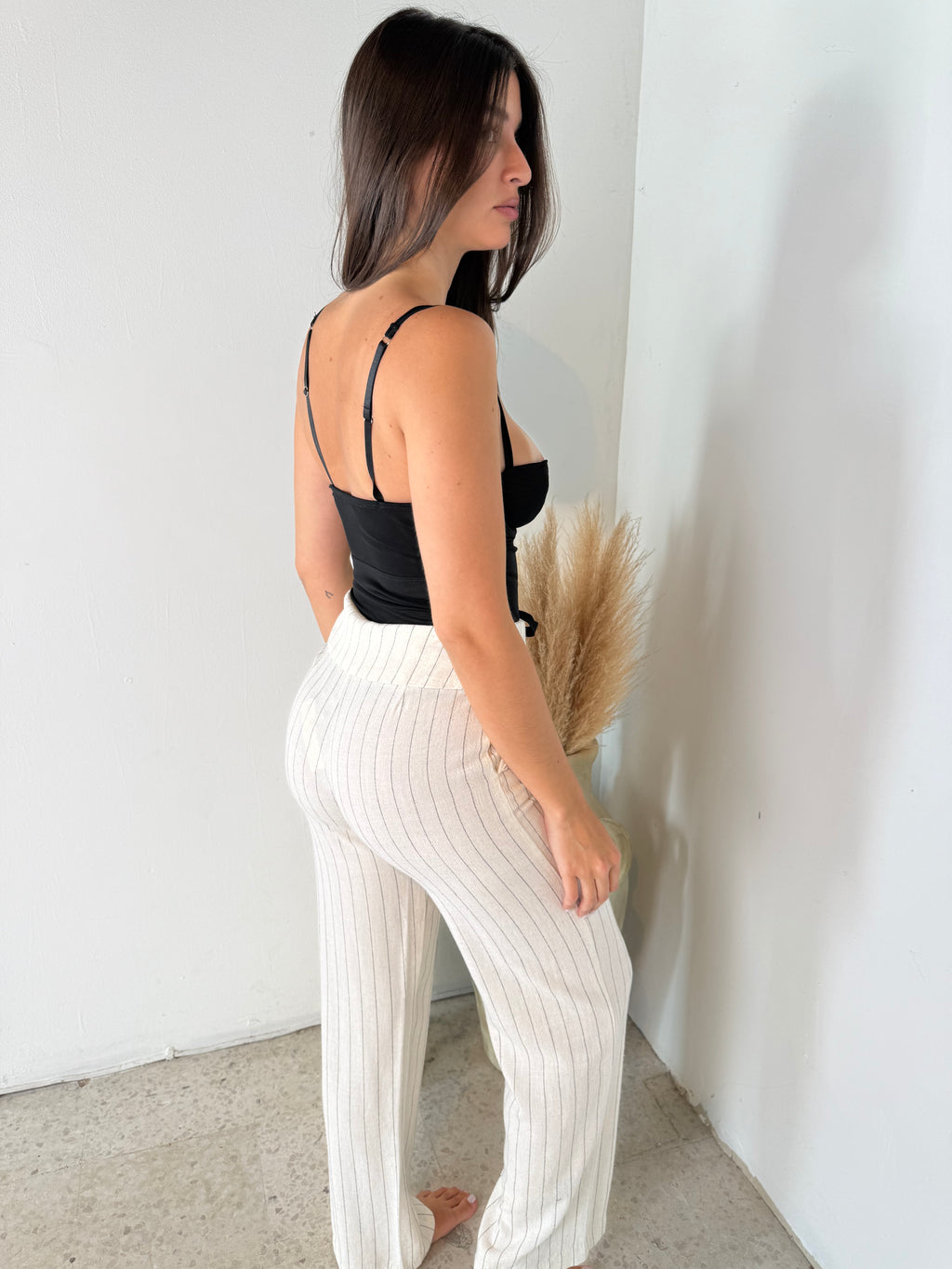 Pinstripe Taupe Pants