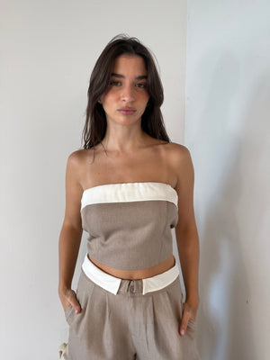 Taupe White Border Set