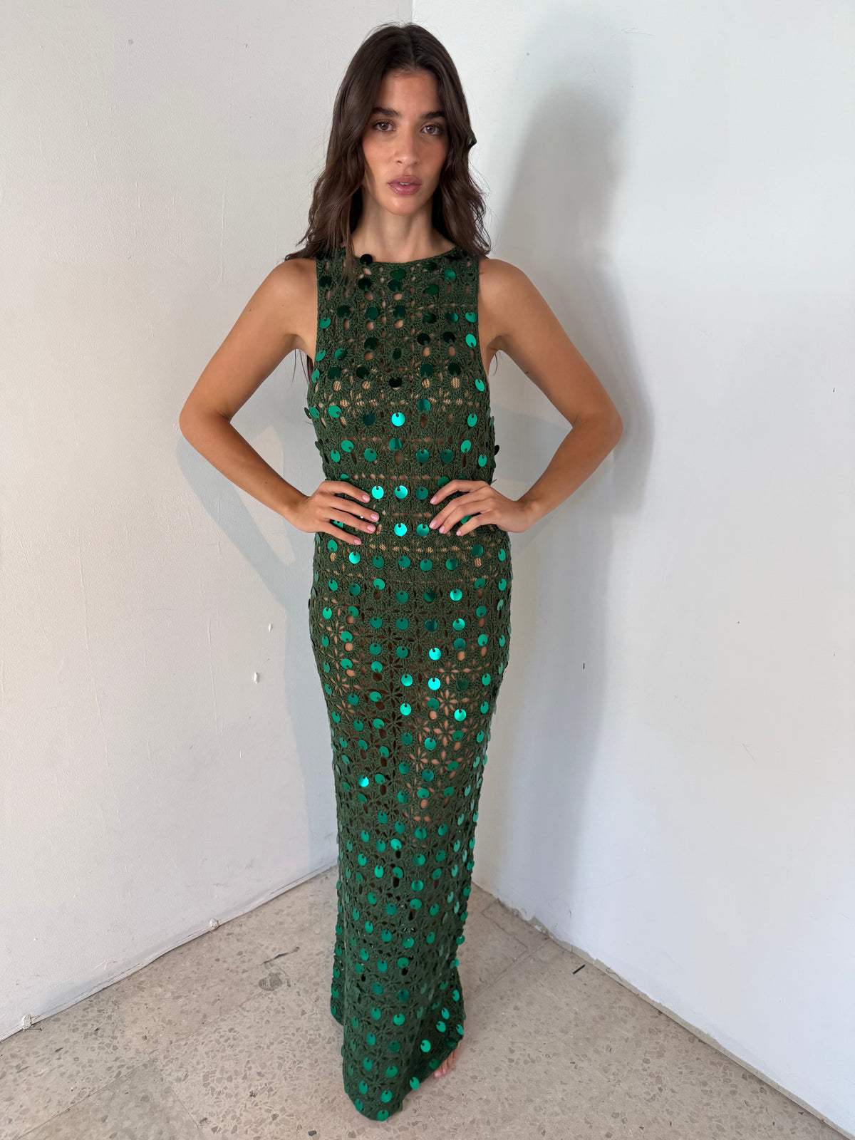 Hunter Green Cover Up Dress