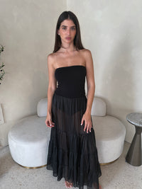Black Tube Mesh Dress