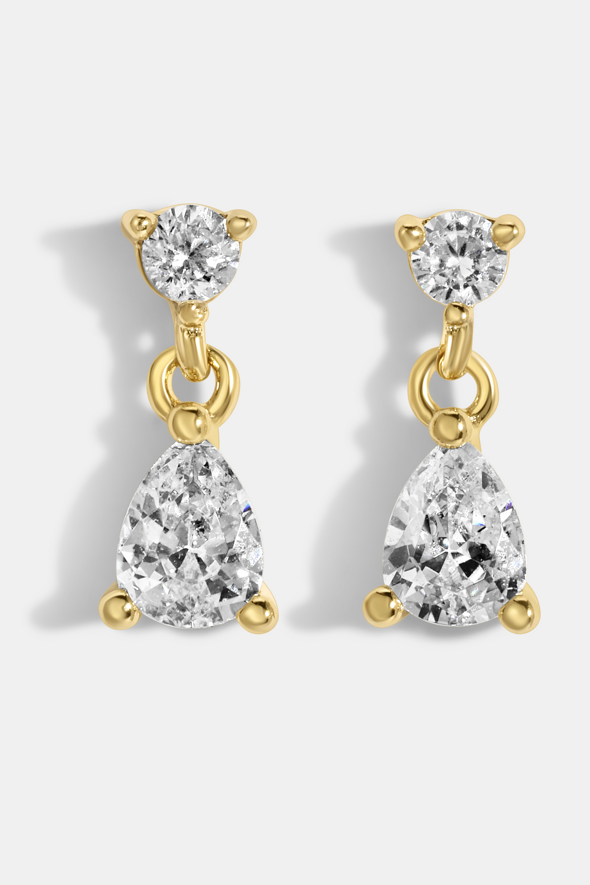 DROP DETAIL STUD EARRINGS