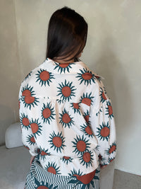 Sun Printed Jacket & Skirt Set