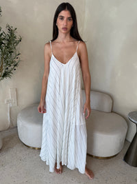 Stripe Tie Maxi Dress