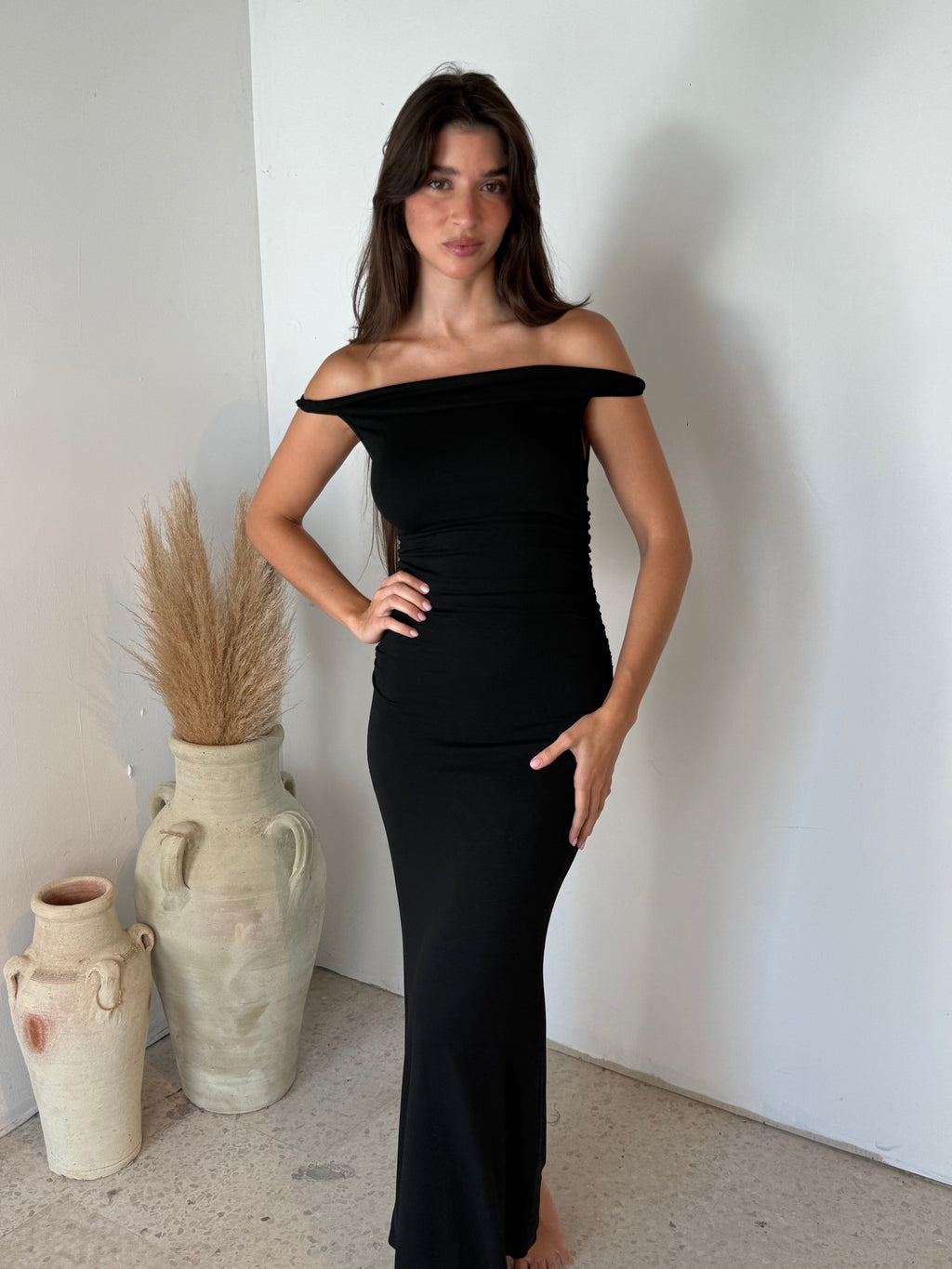 Ribbed Twist Maxi Dress