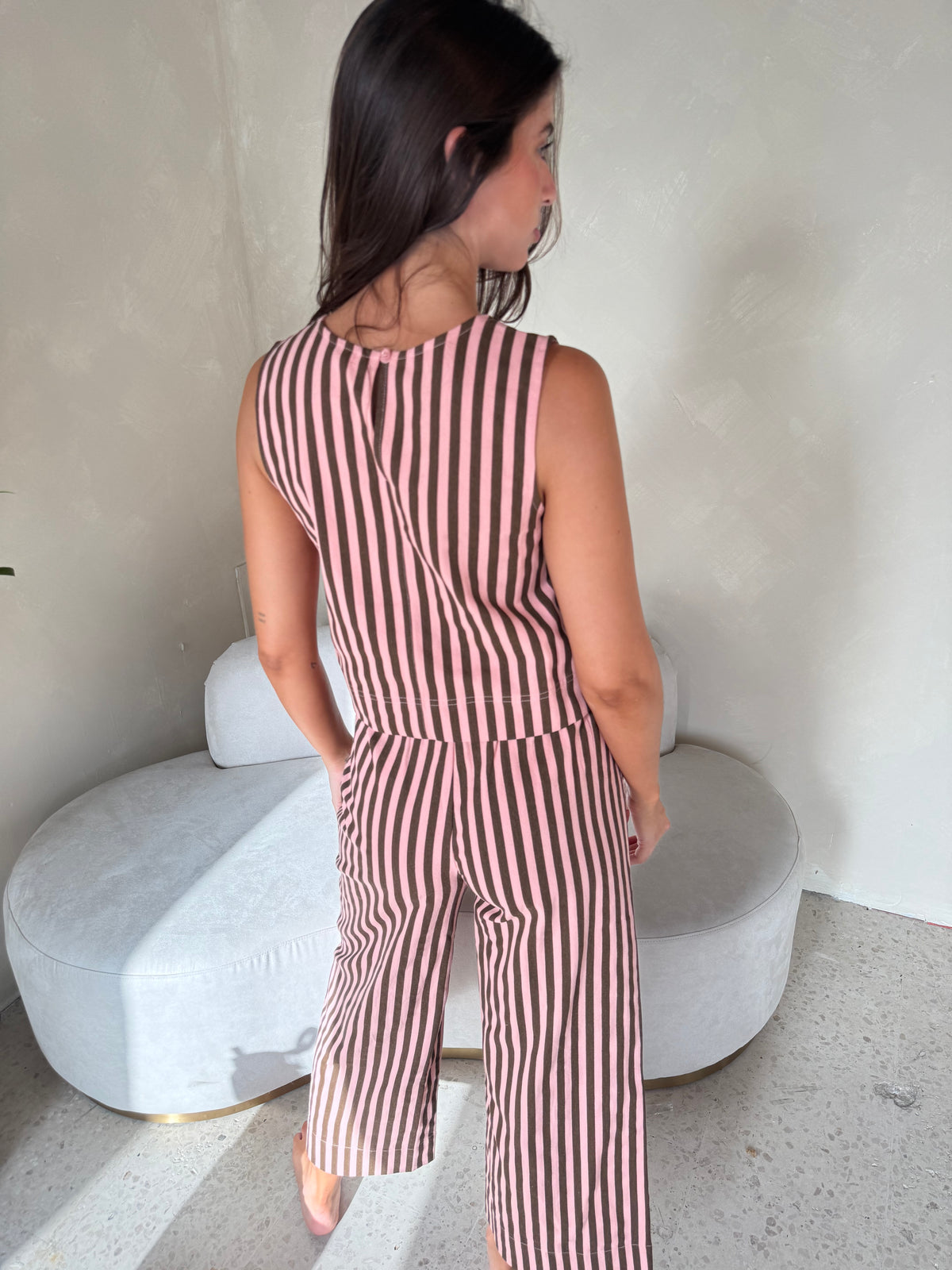 Stripe Denim 2pc Set