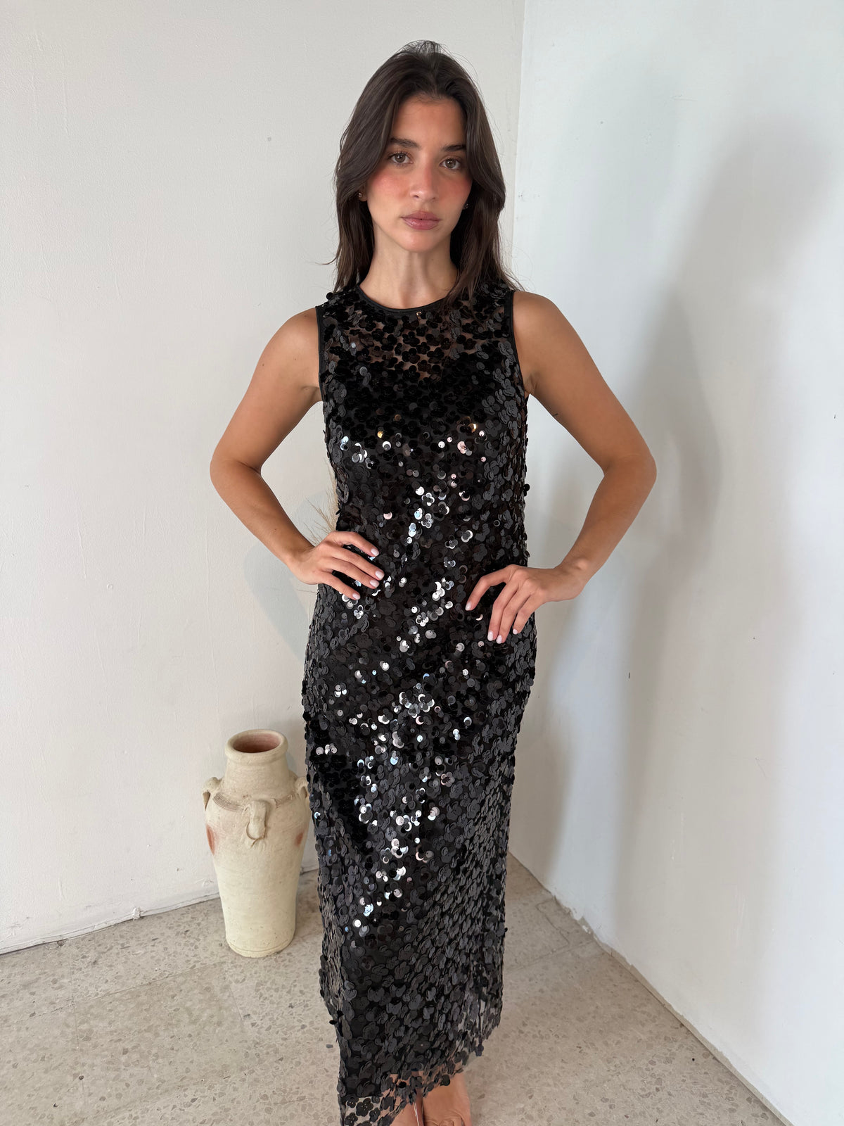 Sequin Midi Dress