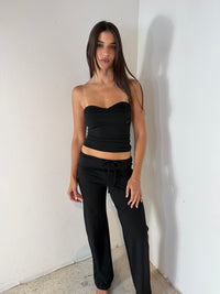 Black Bandeau Top & Pant Set