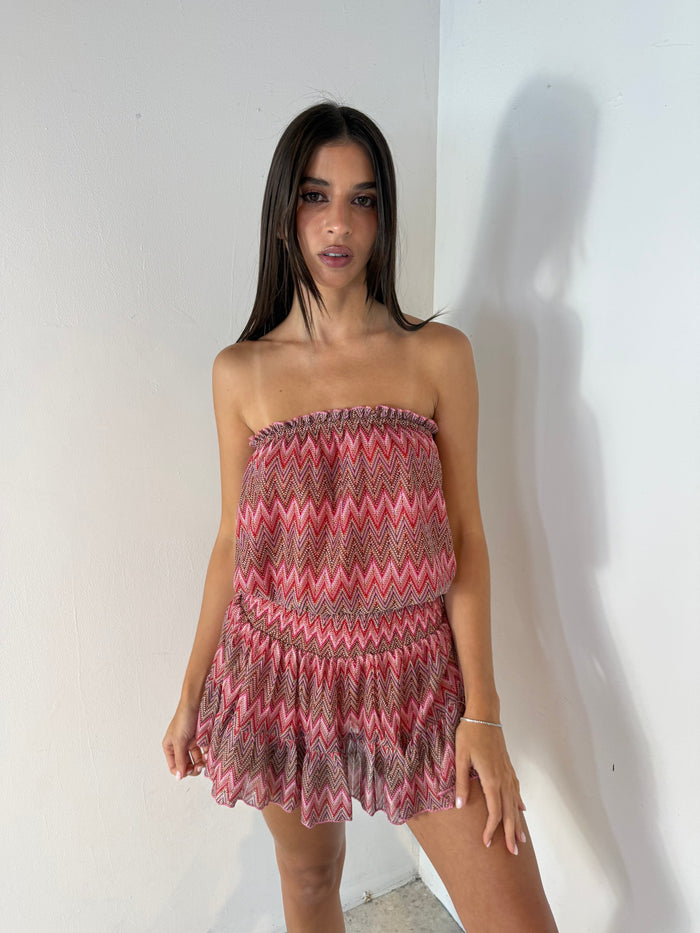 Multi Color Print Mini Dress