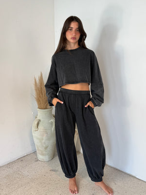 Washed LS Lounge Set