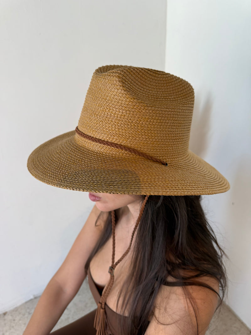 Braided Tassel Cord Straw Hat