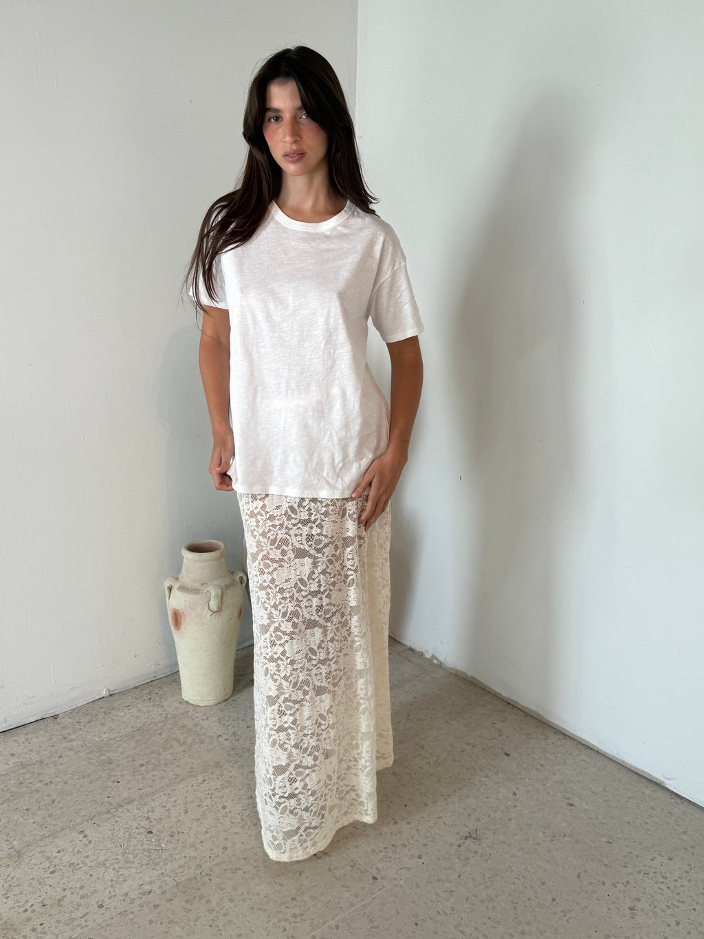 Ivory Lace Skirt