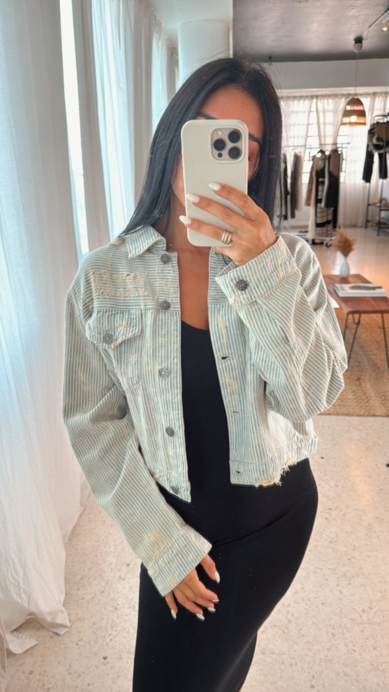 Star Stripe Denim Jacket