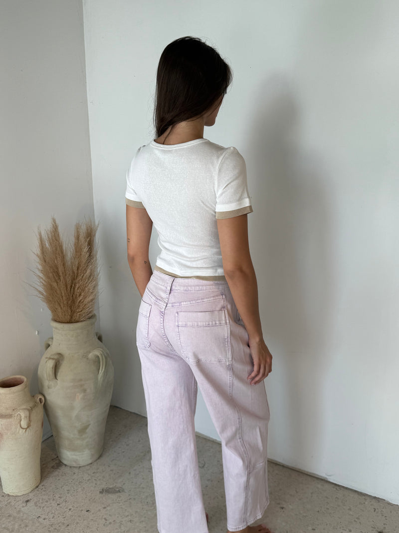 Pop Color Barrel Pants